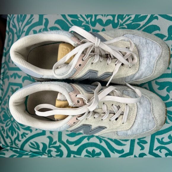 New Balance 574 Peach, Gray, Tan Neutral Sneakers Size 7.5 - Picture 10 of 12